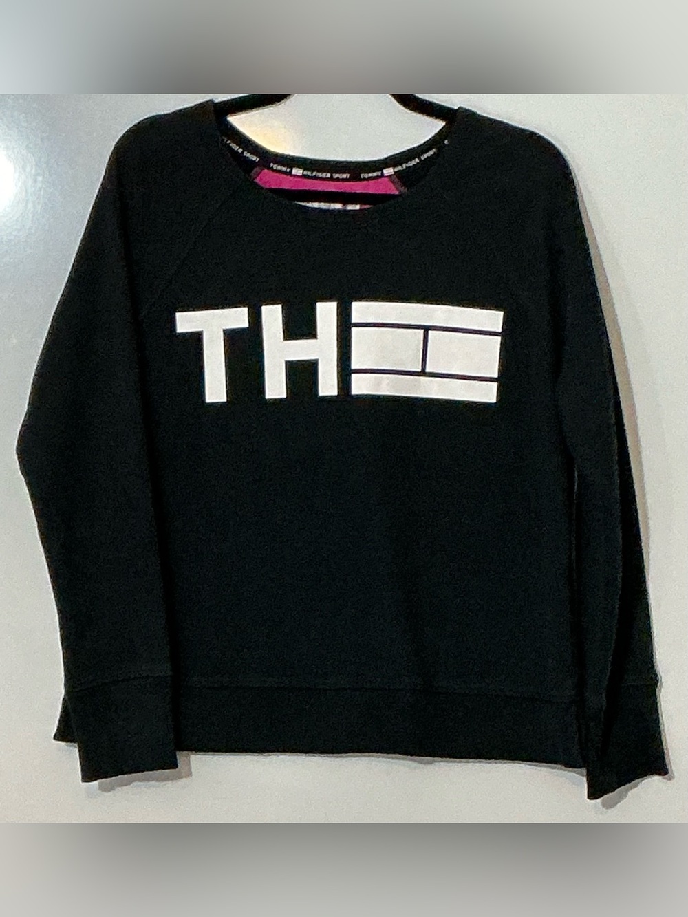 Tommy Hilfiger Sport Black Logo Crewneck Sweatshirt Women’s Large